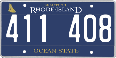 RI license plate 411408