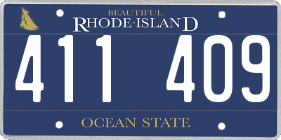 RI license plate 411409