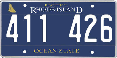 RI license plate 411426