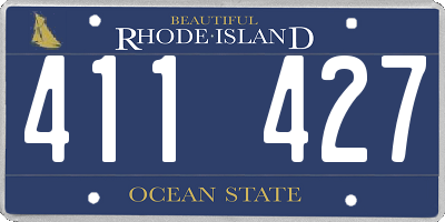 RI license plate 411427