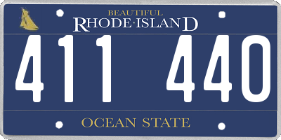 RI license plate 411440