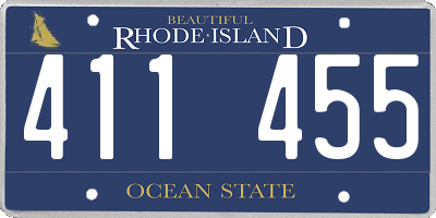 RI license plate 411455