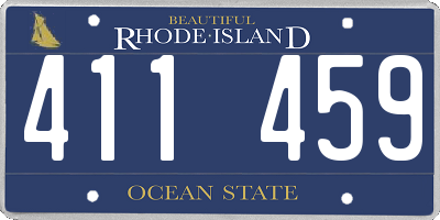 RI license plate 411459