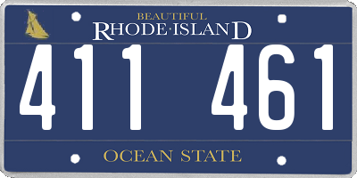 RI license plate 411461