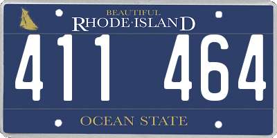 RI license plate 411464