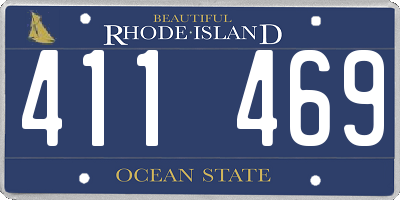 RI license plate 411469