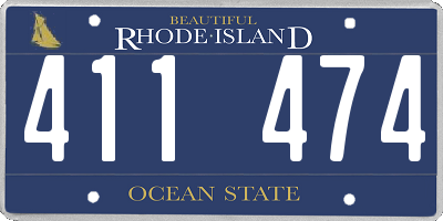 RI license plate 411474