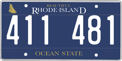 RI license plate 411481