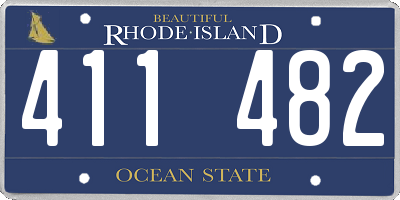 RI license plate 411482