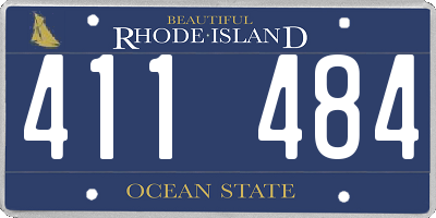 RI license plate 411484