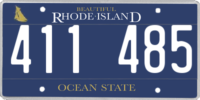 RI license plate 411485