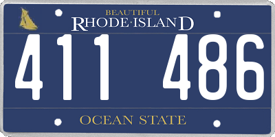 RI license plate 411486