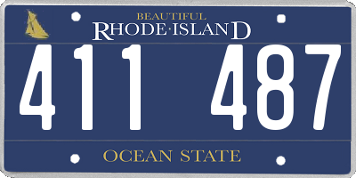 RI license plate 411487