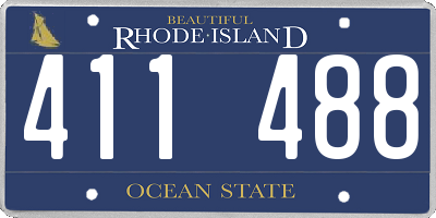 RI license plate 411488