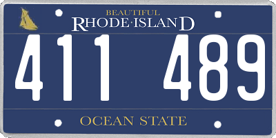 RI license plate 411489