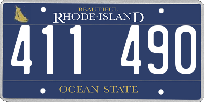 RI license plate 411490