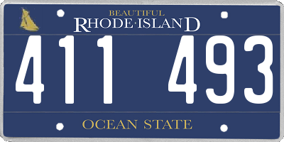 RI license plate 411493