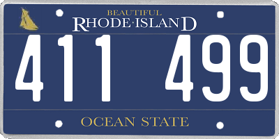 RI license plate 411499