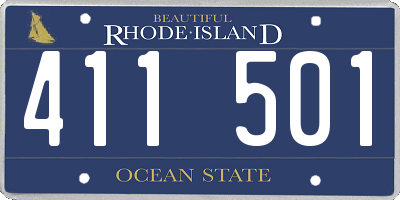 RI license plate 411501