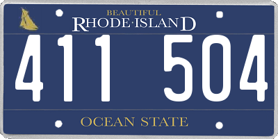 RI license plate 411504
