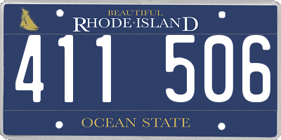 RI license plate 411506