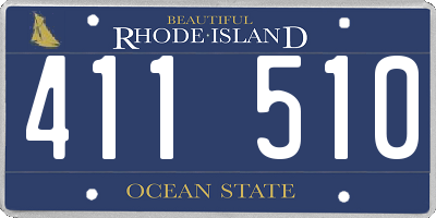 RI license plate 411510