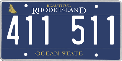 RI license plate 411511