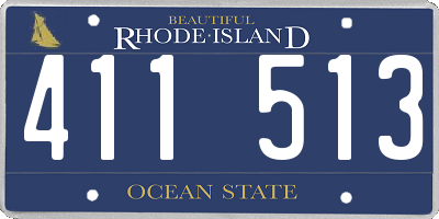 RI license plate 411513