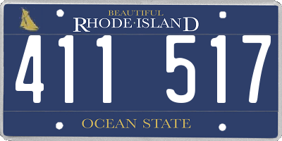 RI license plate 411517