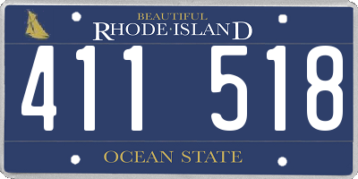 RI license plate 411518