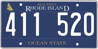 RI license plate 411520