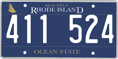 RI license plate 411524