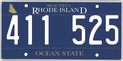 RI license plate 411525