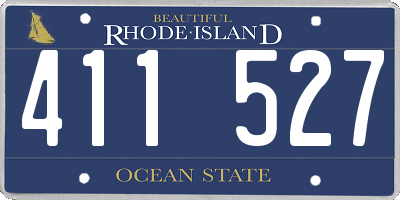 RI license plate 411527