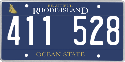 RI license plate 411528