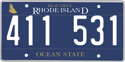 RI license plate 411531