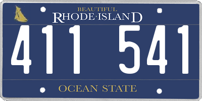 RI license plate 411541