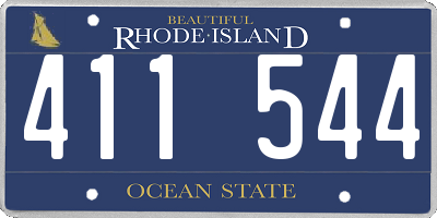RI license plate 411544