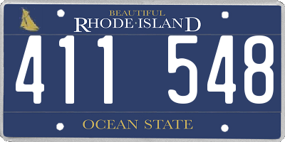 RI license plate 411548