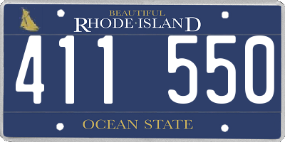 RI license plate 411550