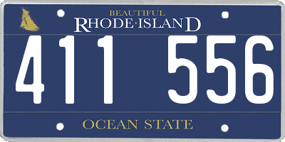 RI license plate 411556