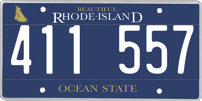 RI license plate 411557