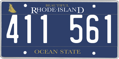 RI license plate 411561