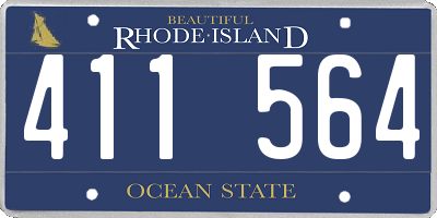 RI license plate 411564