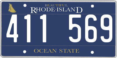 RI license plate 411569