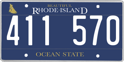 RI license plate 411570