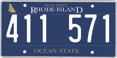 RI license plate 411571