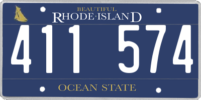 RI license plate 411574