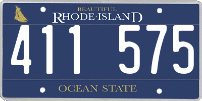 RI license plate 411575