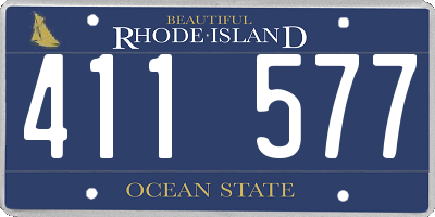 RI license plate 411577